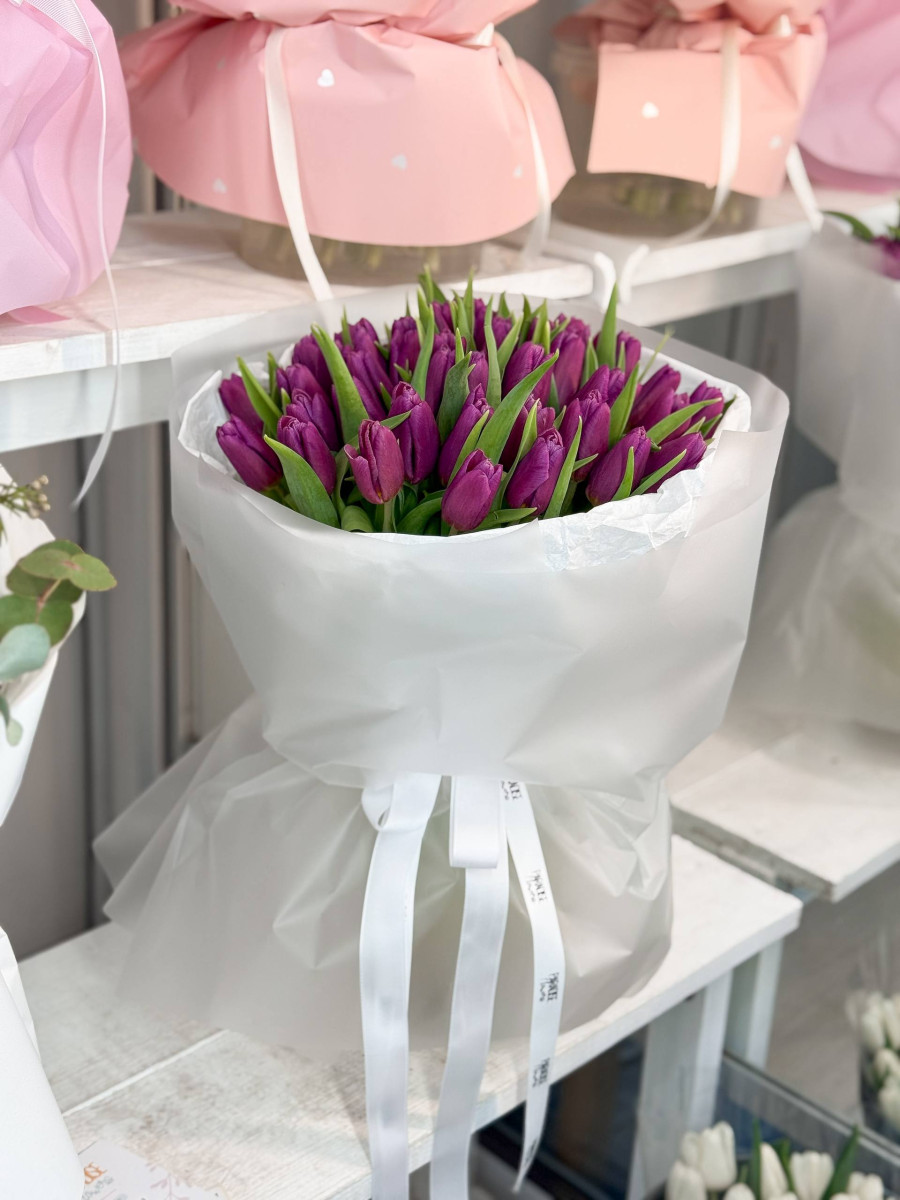 Flower Bouquet «Lilac Dream» (45 тюльпанів)